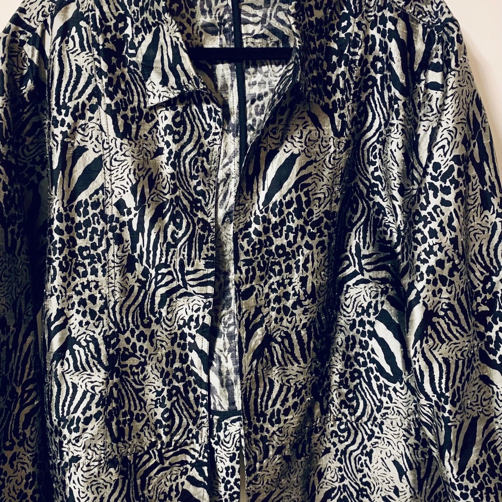 Chico’s Silk Bomber Jacket